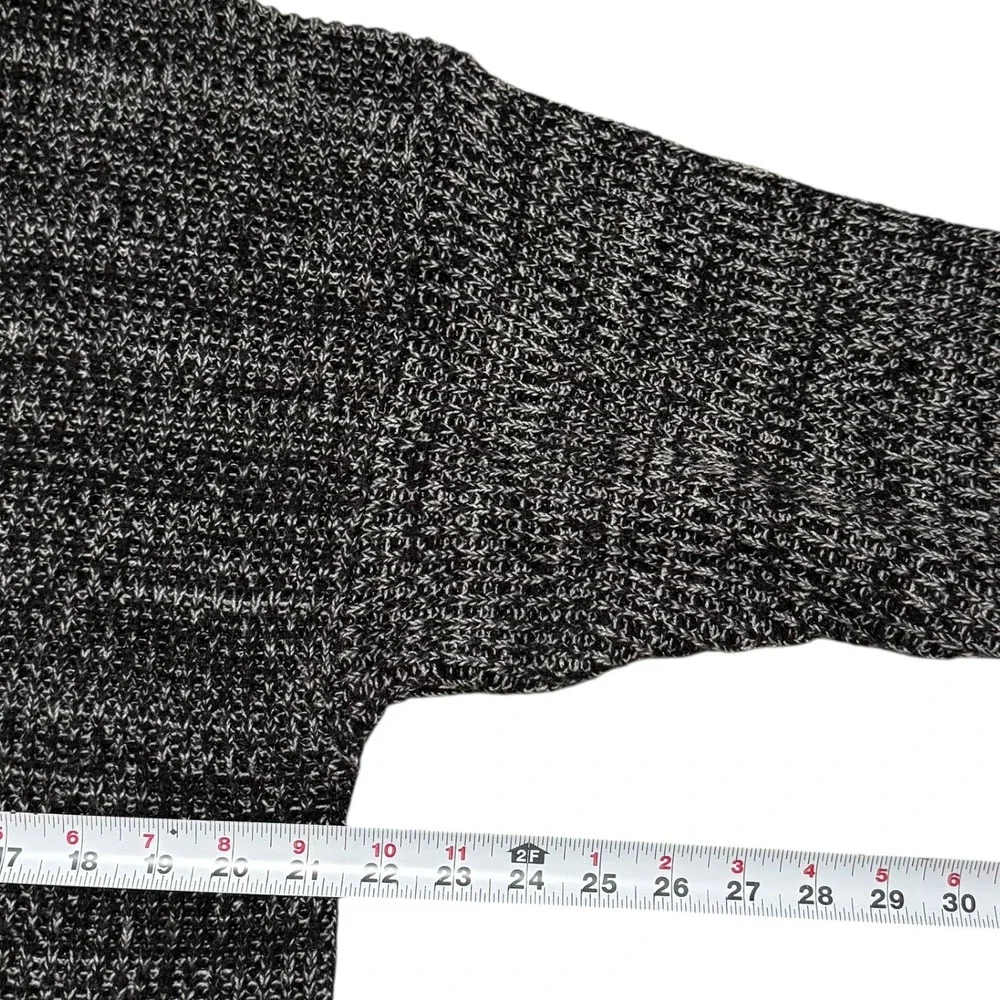 Vintage‎ 90s Knit White/Gray/Black Crewneck Pullover Sweater Men's Large